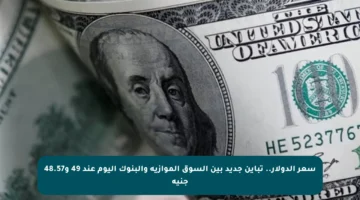 سعر الدولار.. تباين جديد بين السوق الموازية والبنوك اليوم عند 49 و48.57 جنيه